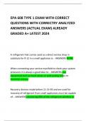 EPA 608 TYPE 1 EXAM WITH CORRECT QUESTIONS WITH CORRECTRY ANALYZED ANSWERS (ACTUAL EXAM) ALREADY GRADED A+ LATEST 2024