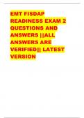 EMT FISDAP  READINESS EXAM 2  QUESTIONS AND  ANSWERS |||ALL  ANSWERS ARE  VERIFIED||| LATEST  VERSION