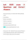 bch 3025 exam 3 Questions and Correct  Answers