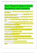 Your Place In Nature Exam Questions and Answers 