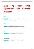 Cala nj test prep Questions and Correct  Answers