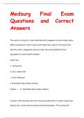 Medsurg Final Exam  Questions and Correct  Answers