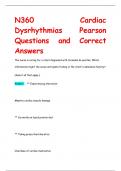 N360 Cardiac  Dysrhythmias Pearson  Questions and Correct  Answers