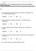 Test Item File- Practice Test Bank - Systems Analysis and Design in a Changing World, Satzinger,6e