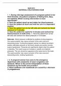 NUR2513/NUR 2513 MATERNAL CHILD NURSING EXAM 1: Rasmussen College (100% Verified Q&A, New Version)