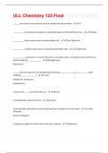 ULL Chemistry 123 Final Questions And Answers With Verified Tests