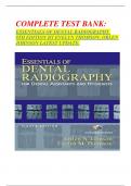 COMPLETE TEST BANK: ESSENTIALS OF DENTAL RADIOGRAPHY 8TH EDITION BY EVELYN THOMSON, ORLEN JOHNSON LATEST UPDATE.