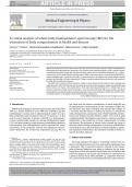 A critical analysis of whole body bioimpedance spectroscopy (BIS) for the estimation of body compartments in health and disease