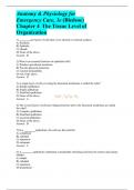 Anatomy & Physiology for Emergency Care, 3e (Bledsoe) Chapter 4 The Tissue Level of Organization exam with complete solutionss