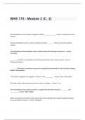 BHS 175 - Module 2 Chapter 2 Exam Questions and Answers