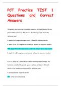 PCT Practice TEST 1 Questions and Correct  Answers