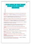 2024 APEA 3P TEST BANK EXAM WITH CORRECT ANSWERS 	