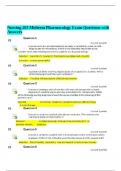 Nursing 283 Midterm Pharmacology Exam Questions with Answers 2024 Latest