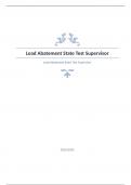 Lead Abatement State Test Supervisor  Question and answers rated A+