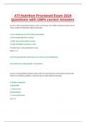 ATI Nutrition Proctored Exam 2024 Questionswith100%correctAnswers |A+ GRADE