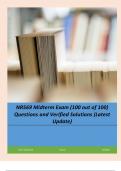 NR569 Midterm Exam (100 out of 100) Questions and Verified Solutions (Latest Update) 