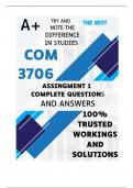 COM3706 Assignment 1 (COMPLETE ANSWERS) Semester 2 2024 - DUE August 2024