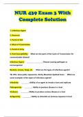 NUR 439 Exam 3 With Complete Solution