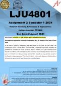 LJU4801 Assignment 2 (COMPLETE ANSWERS) Semester 2 2024 - DUE 3 September 2024