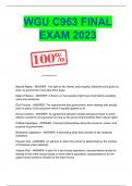 WGU C963 Final Exam (Latest 2024  2025 Update) American Politics and the US Constitution   Questions and Verified Answers Grade A  100% Correct