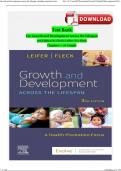 TEST BANK For Growth and Development Across the Lifespan, 3rd Edition By Gloria Leifer; Eve Fleck, Verified All Chapters 1 - 16, Complete Newest Edition 2024 ISBN:9780323809436