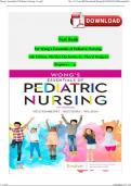 TEST BANK For Wong’s Essentials of Pediatric Nursing 11th Edition by Marilyn Hockenberry, All Chapters 1 - 31 Completed , Verified Newest Version 2024 EDITION ( 9780323797672 ) PDF INSTANT DOWNLOAD 