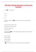 C39 Test 5 Study Questions and Correct Answers