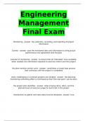 Engineering Management Final Exam