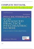 COMPLETE TEST BANK. ADVANCED PRACTICE PSYCHIATRIC NURSING 3RD EDITION BY KATHLEEN TUSAIE, JOYCE J. FITZPATRICK latest update.