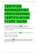 CERTIFIED BOOKKEEPING PROFESSIONAL CERTIFICATION STUDY GUIDE