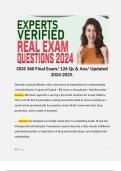 CRJS 360 Final Exam/ 126 Qs & Ans/ Updated 2024-2025. 