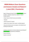 NR606 Midterm Exam Questions and Answers Graded and Rated A+ | Latest 2024 | Chamberlain