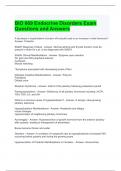 BIO 669 Endocrine Disorders Exam Questions and Answers