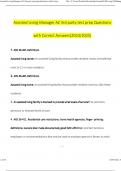 Assisted Living Manager AZ 3rd Party Test Prep Questions with Correct Answers