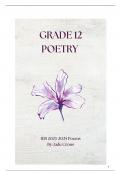 Poetry Analysis Booklet for IEB Poems 