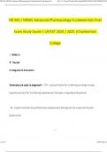 NR565/ NR 565 Advanced Pharmacology Care of the Fundamentals Final Exam: Week 5 & 6 & 7 & 8 Study Guide Questions and Verified Answers Chamberlain 