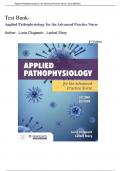 Test Bank- Applied Pathophysiology for the Advanced Practice Nurse 2nd Edition(  Lucie Dlugasch,2023) Latest Edition|| All Chapters