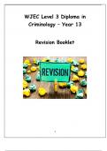 Revision Workbook & Notes Unit 4 Criminology A Level