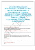 ATI RN PHARMACOLOGY  PROCTORED EXAM TEST BANK 2024- 2025 WITH ACTUAL CORRECT  QUESTIONS AND VERIFIED  DETAILED ANSWERS |FREQUENTLY  TESTED QUESTIONS AND SOLUTIONS  |ALREADY GRADED  A+|NEWEST|GUARANTEED PASS  |LATEST UPDATE