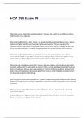 HCA 285 Exam -1 Questions and Correct Answers