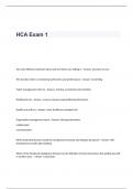 HCA Exam 1 Questions and Correct Answers