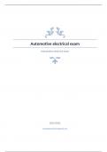 Automotive electrical exam questions and answers verified 2024