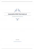 Automotive HVAC Final study set questions and answers certified 2024