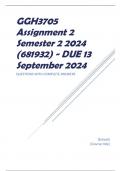 GGH3705 Assignment 2 Semester 2 2024 (681932) - DUE 13 September 2024