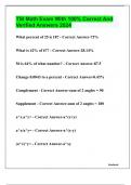 TSI Math Exam With 100% Correct And Verified Answers 2024
