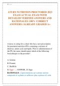 ATI RN NUTRITION PROCTORED 2023  EXAM ACTUAL EXAM WITH  DETAILED VERIFIED ANSWERS AND  RATIONALES (100% CORRECT  ANSWERS) /ALREADY GRADED A+