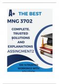 MNG3702 Assignment 2 (COMPLETE ANSWERS) Semester 2 2024 - DUE September 2024 ; 100% TRUSTED Complete, trusted solutions and explanations.