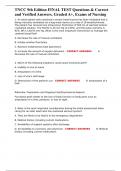 TNCC 9th Edition FINAL TEST Questions & Correct and Verified Answers. Graded A+, Exams of Nursing