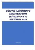 GGH3705 Assignment 2 Semester 2 2024 (681932) - DUE 13 September 2024