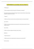 HAZWOPER 40: Lesson 8 Quiz All Answers Rated A+ 